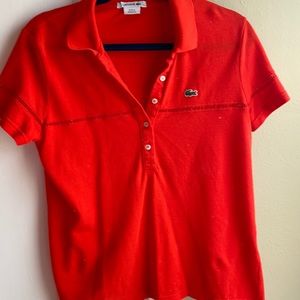 Lacoste orange polo